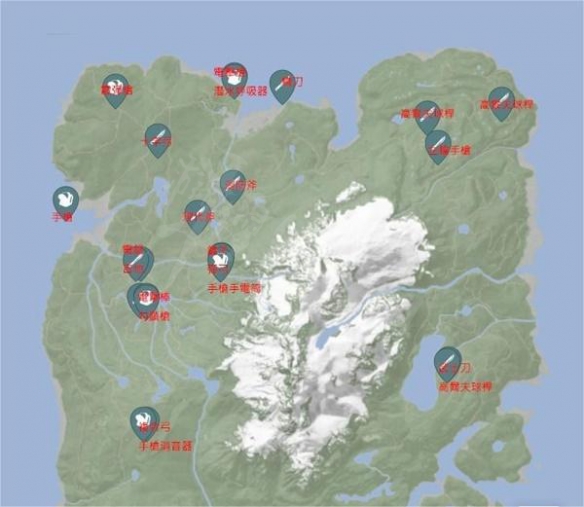 《森林之子》各武器物品都在哪?各武器物品大地图点位一览
