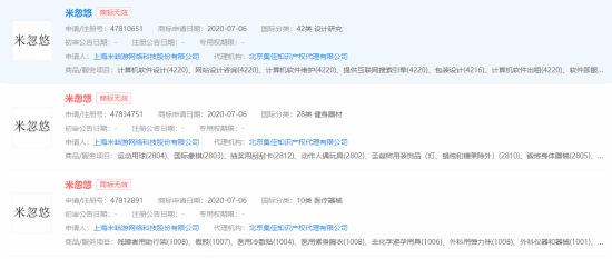 米哈游曾注册多个
