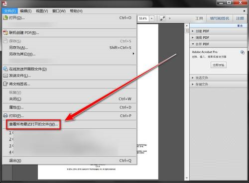 Adobe Reader XI如何查看历史记录-Adobe Reader XI查看历史记录的方法