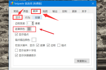Snipaste怎么设置环境遮罩色-Snipaste设置环境遮罩色教程