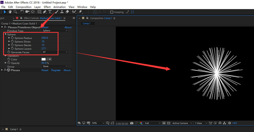 Ae怎么制作中心射线球-Ae制作中心射线球教程