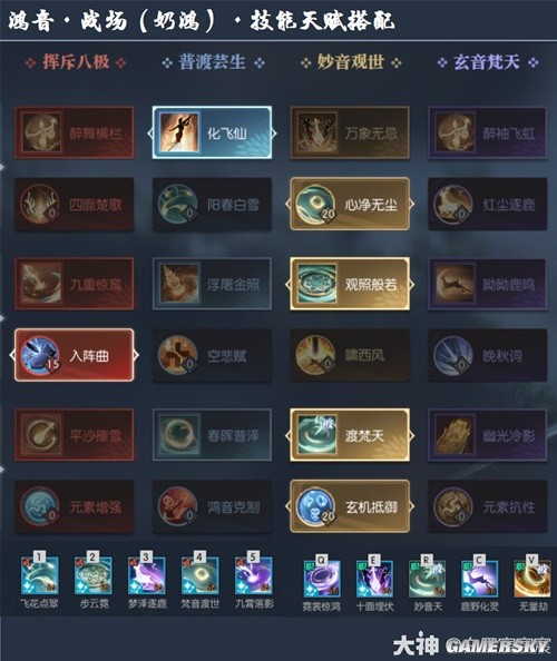 逆水寒鸿音全流派技能选择 鸿音全流派技能怎么搭配
