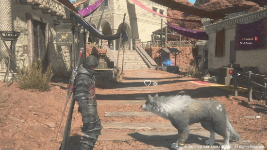 《最终幻想16》狼犬伙伴新实机：大街上随时