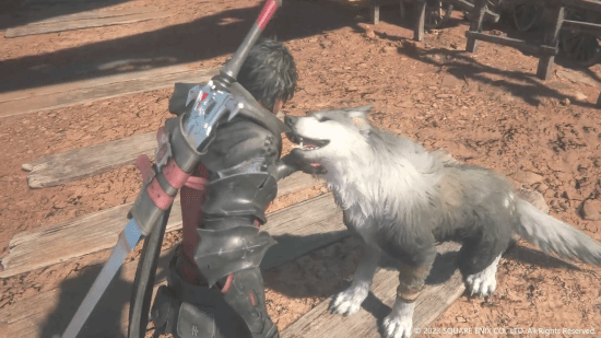 《最终幻想16》狼犬伙伴新实机：大街上随时
