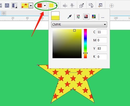 CorelDraw X7怎么填充五角星-填充五角星的具体方法