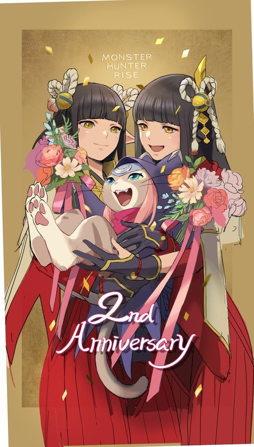 《怪猎崛起》两周年贺图公开：团子店老板娘Q版可爱