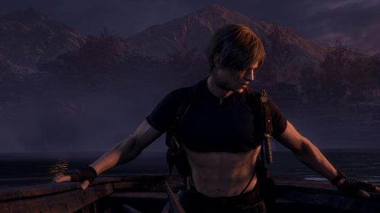 《生化危机4：重制版》里昂性感纹身Mod：八块腹肌的小蛮腰很吸睛