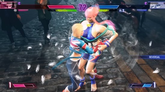 《街头霸王6》对战实机：嘉米vs曼侬 打击感十足！