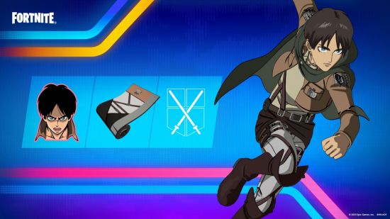 《堡垒之夜》联动《进击的巨人》更新 三大主角立体机动上线