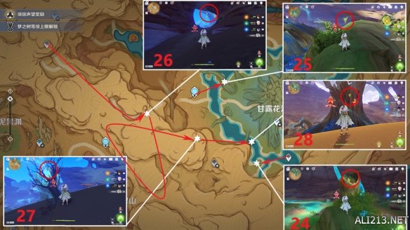 《原神》3.6草神瞳位置一览 苍漠囿土草神瞳全收集