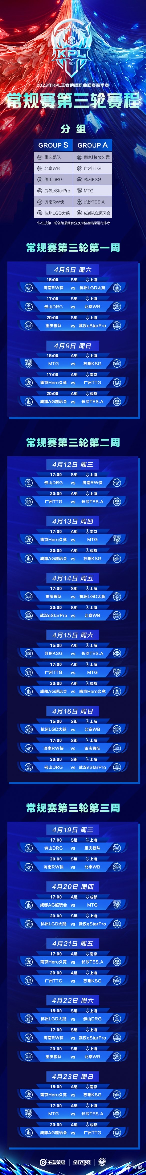 2023KPL春季赛4月19日赛程 2022KPL春季赛4月19日首发名单