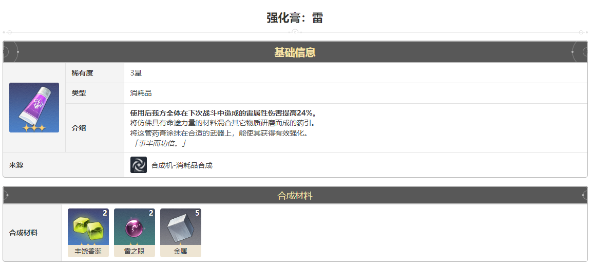 崩坏星穹铁道强化膏雷怎么获得 雷强化膏获得方法途径攻略