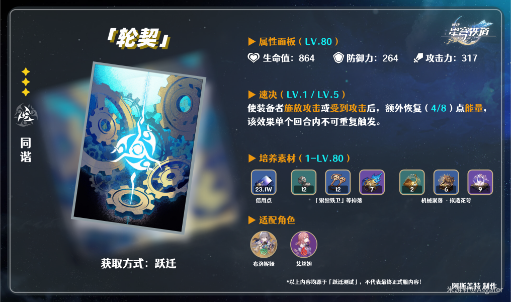 崩坏星穹铁道三星光锥轮契怎么样 三星光锥轮契使用攻略