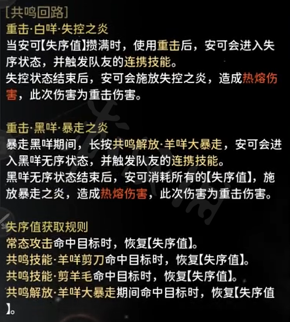 《鸣潮》安可角色图鉴 安可技能效果共鸣链加成一览