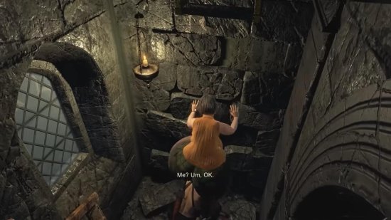 《生化危机4：重制版》Mod：400斤艾什莉空中跃下 里昂能否接住？