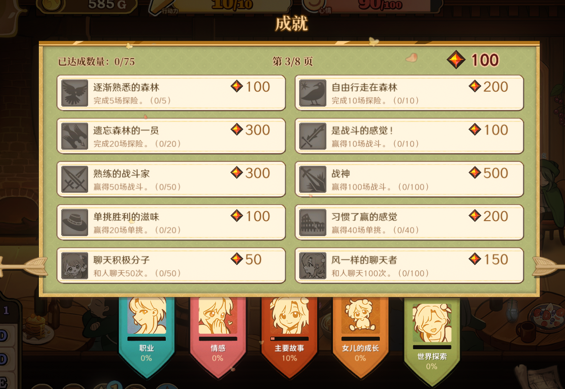 火山的女儿世界探索成就有哪些 全世界探索成就一览