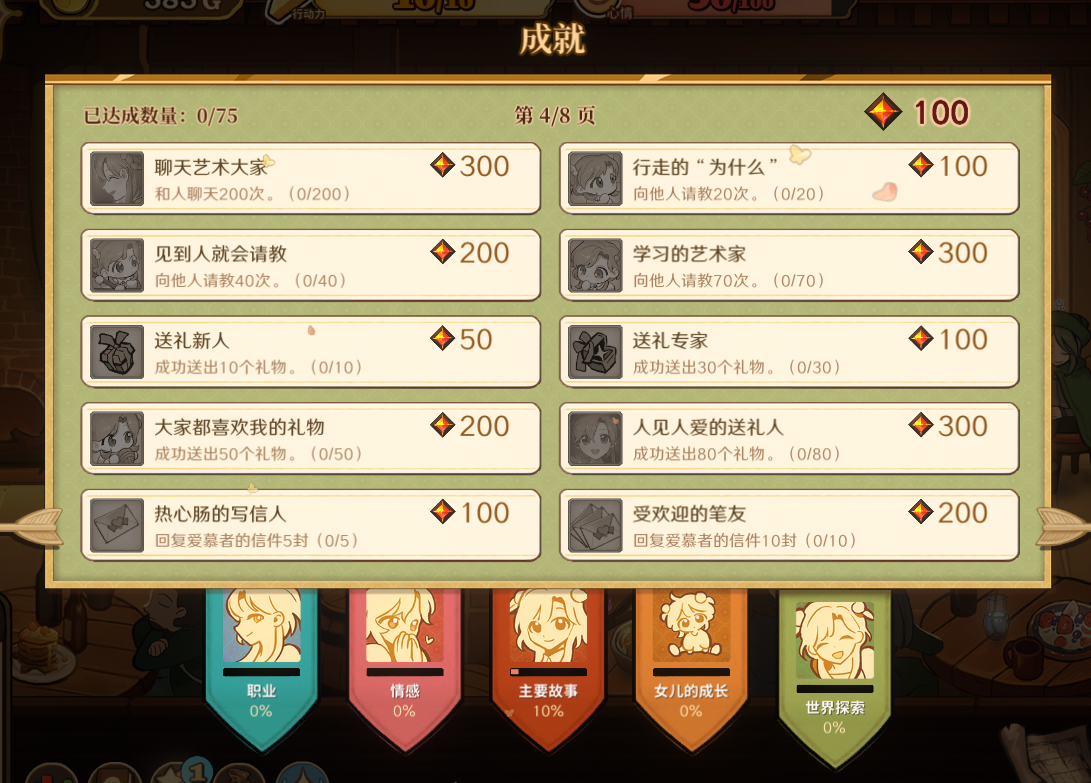 火山的女儿世界探索成就有哪些 全世界探索成就一览
