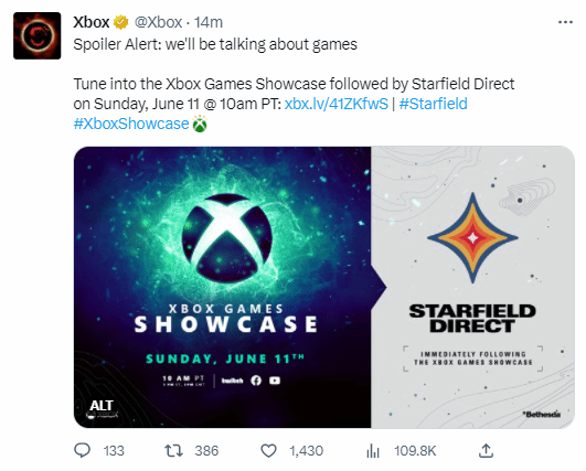 终于来了！Xbox宣布《星空》直面会6月12日举行
