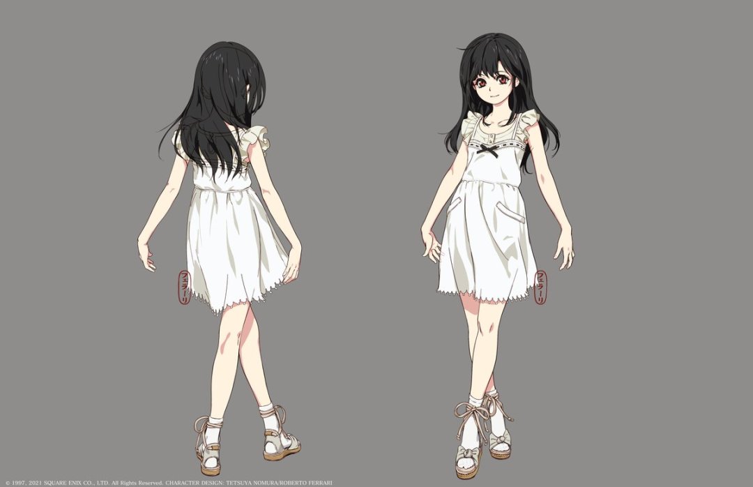 《最终幻想7核心危机重聚》蒂法8岁时什么样子？蒂法设计图一览