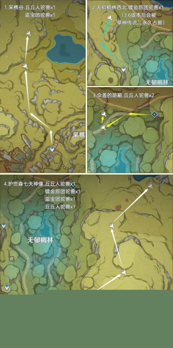 《原神》载货驼兽路线汇总 载货驼兽位置在哪？