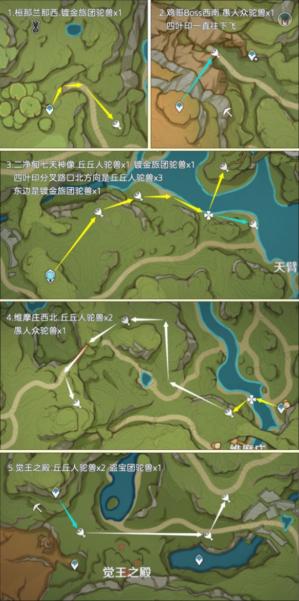 《原神》载货驼兽路线汇总 载货驼兽位置在哪？