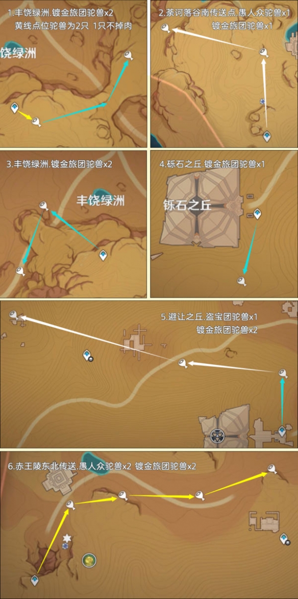 《原神》载货驼兽路线汇总 载货驼兽位置在哪？