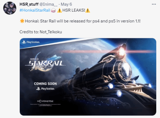 曝PS4/5版《星穹铁道》6月推出！新版本同步上线