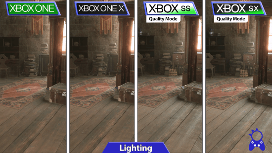 《霍格沃茨之遗》Xbox画面对比：Xbox One 720p不锁帧
