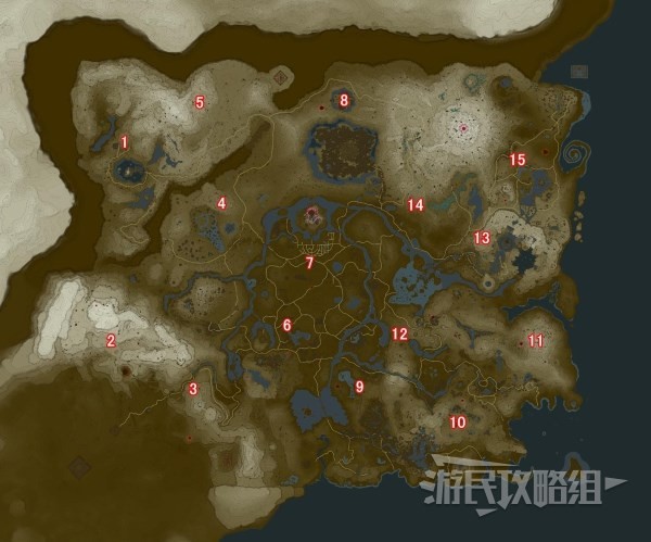 《塞尔达传说王国之泪》全鸟望台位置地图 鸟望台在哪