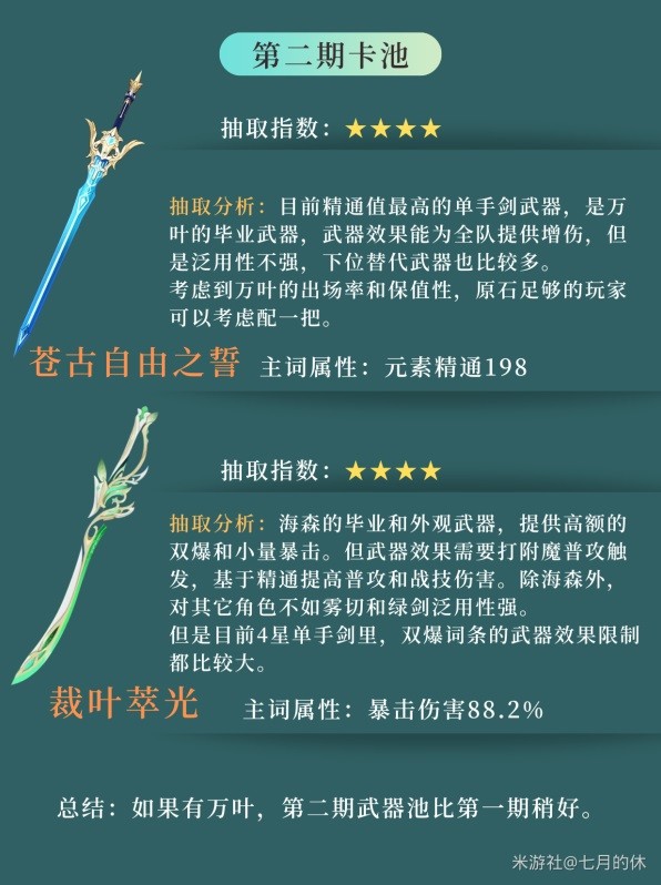 《原神》3.7版本卡池抽取建议