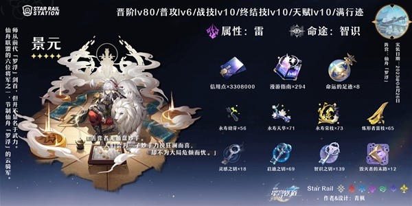 《崩坏星穹铁道》景元全面养成攻略 景元技能介绍与出装、队伍搭配指南