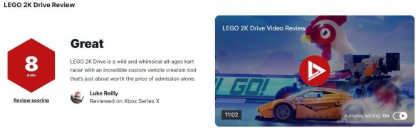 《乐高2K竞速》ign评分多少？ign评分与评价分享