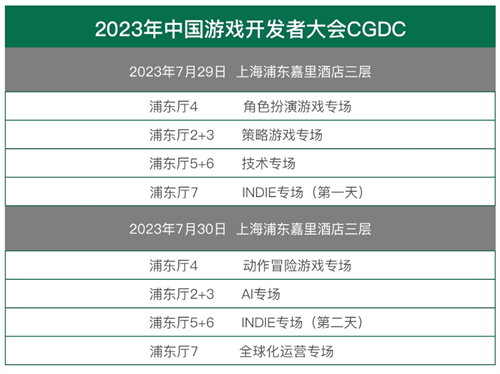 会议2023中国游戏开发者大会CGDC技术专场&AI专场部分嘉宾首次曝光！