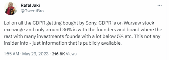 索尼要收购CDPR？但实际上没那么容易