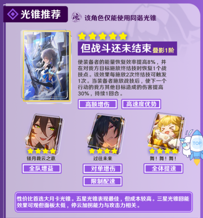 崩坏星穹铁道停云光锥用什么 停云光锥选择推荐