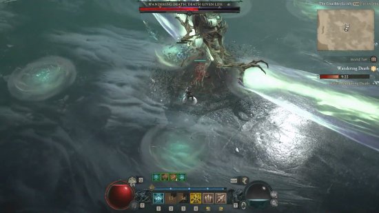 GS《暗黑破坏神4》世界Boss实机：61级死灵法师轻松单刷！