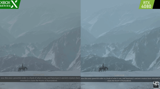 《暗黑4》XSX和RTX4080画面对比：主机版有些糊