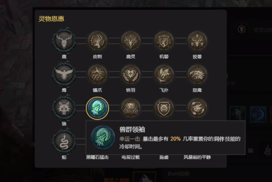 暗黑破坏神4德鲁伊灵物恩惠怎么点 暗黑4德鲁伊灵物恩惠加点攻略