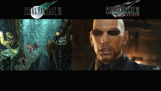 《FF7重生》和原版对比 陆行鸟牧场、宇宙峡谷等