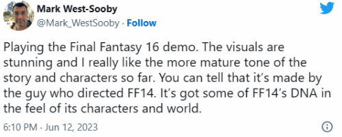 《FF16》Demo玩家赞不绝口：我现在就要买游戏！