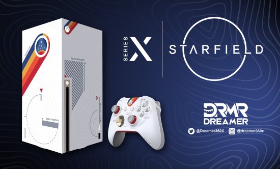 网友设计《星空》主题XSX 与官方手柄风格一致