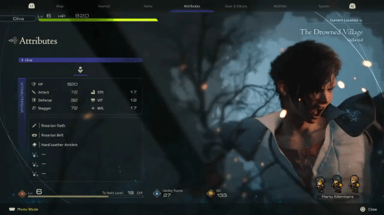 《FF16》菜单镜头会围着角色旋转 网友：太酷了！