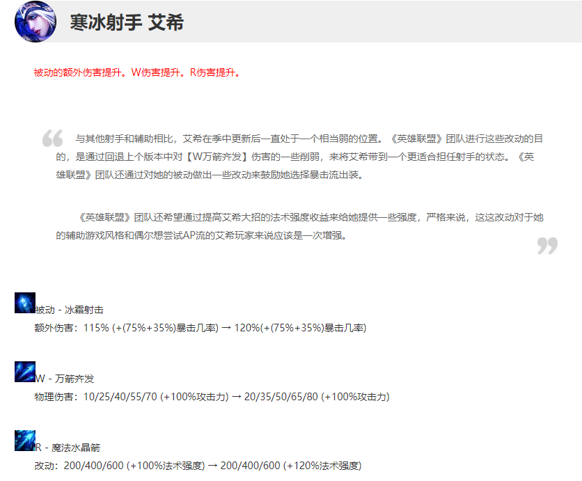 《英雄联盟》新版本艾希新三项怎么玩？新版本艾希玩法攻略