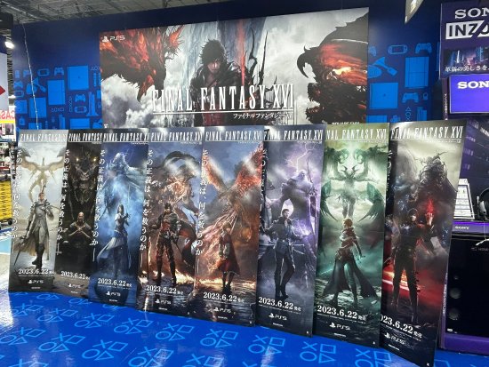 《最终幻想16》在日本秋叶原：宣传物料成堆 宣发盛大！