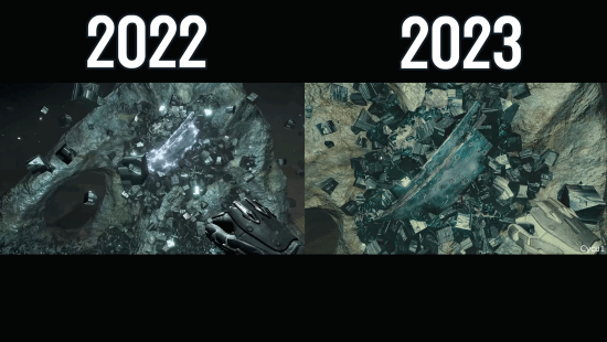 《星空》22年和23年演示对比：角色细节明显降级