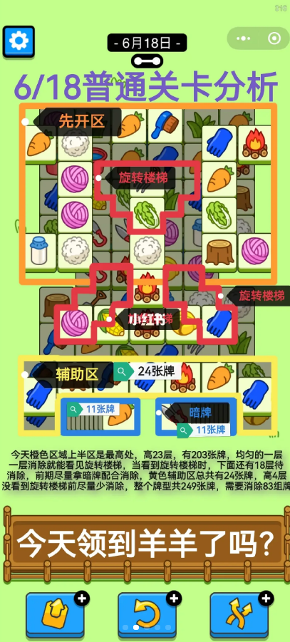 《羊了个羊》今日攻略6.18 6月18日羊羊大世界和第二关怎么过
