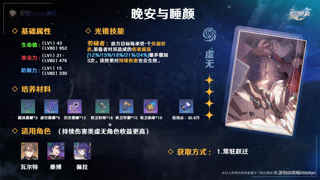 崩坏星穹铁道1.1下半卡池四星角色有谁 1.1下半卡池四星角色介绍