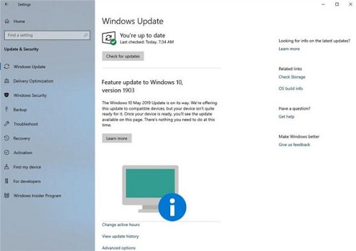 win10版本1903设备不兼容通知功能 针对win10的功能更新,版本1903安装失败