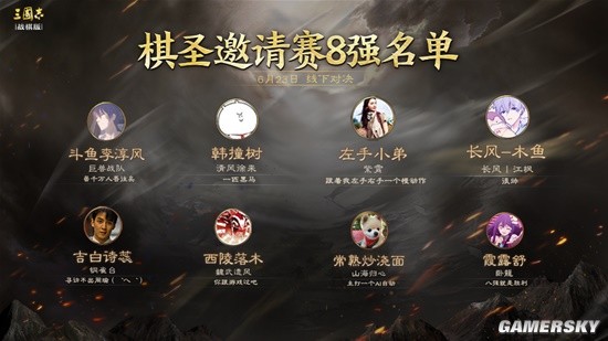 《三国志战棋版》赛事播报台 “蜀骑队”一骑绝尘！棋圣邀请赛八强名单出炉！