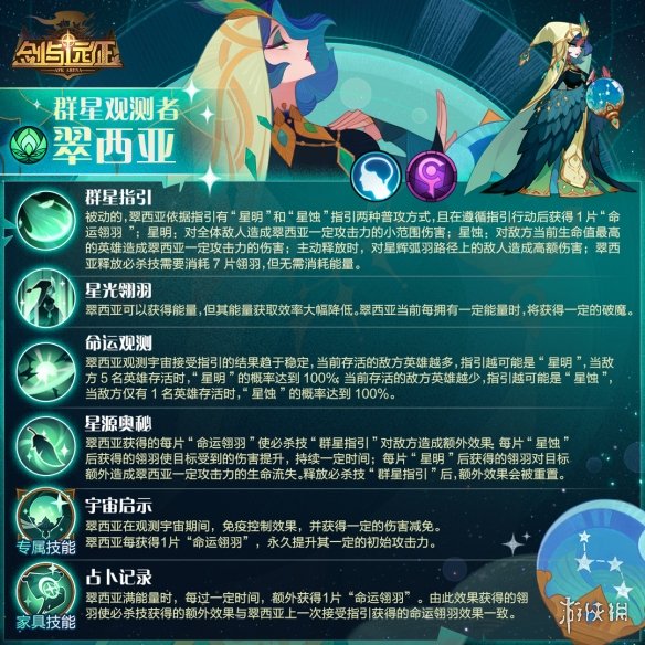 《剑与远征》群星观测者翠西亚怎么样 群星观测者翠西亚技能介绍